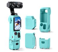 Funda Protectora la cámara para Insta360 Luna Ultra, Funda Protectora Resistente a los arañazos con Agarre de Silicona y Protector de Pantalla con lámina de Cristal