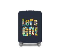 Funda Protectora 'Let's Go' para Maleta Grande (66-76 cm), Reutilizable, Lavable, con Cremallera