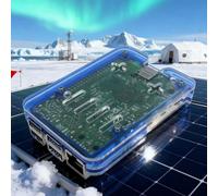 Funda protectora ligera de acrílico de 5 capas para Raspberry Pi 5, compatible con ventilador de refrigeración oficial y disipador de calor (aluminio azul)