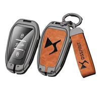 Funda Protectora Llave Coche para DS 7 Crossback 2017 2018 2019 2020 2021 2022, Carcasa Mando Resistente, Cubierta Antiarañazos, Protector Llaves Coche, Funda Protectora de Llaves,Orange1