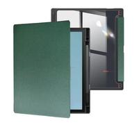 Funda protectora magnética para Onyx Boox Note Air4 C/B/W (2024), tableta de piel, delgada, ligera y parte trasera dura, a prueba de caídas, soporte integrado para lápices (verde oscuro)