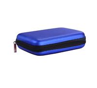 Funda protectora mini con cremallera para disco duro externo USB de 2,5 pulgadas, color azul.