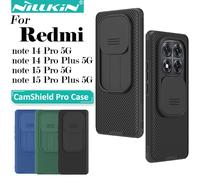 Funda Protectora Nillkin CamShield Pro con Cubierta Deslizante para Cámara, Antigolpes, para Xiaomi Redmi Note 15 Pro Plus y Note 14 Pro Plus 5G Azul