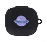 Funda protectora, paquete con llavero y cordón, funda de silicona suave para auriculares inalámbricos, carcasa antiarañazos, diseño portátil ligero para viajes y uso diario (negro2)