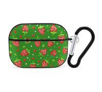 Funda protectora para Airpod Pro con clip de bloqueo seguro, estilo verde duro, compatible con Airpod Pro de 2ª y 1ª generación, para mujeres y hombres, LED frontal visible, color negro