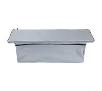 Funda protectora para asiento de banco de tela Oxford para botes inflables, diseño con cremallera y compartimento lateral de almacenamiento (gris, 95 cm)