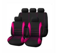 Funda Protectora para Asiento De Coche Accesorios Interiores para Dodge para Challenger para Nitro para Ram para 1500 Juegos Fundas Fundas Asiento Coche(Rosa roja)