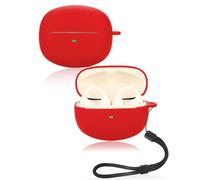 Funda protectora para auriculares Baseus Bowie MC1 de oreja abierta, funda de silicona suave con cordón, agradable al tacto y duradera, color rojo