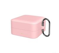 Funda protectora para auriculares, carcasa suave a prueba de golpes, a prueba de polvo, funda de silicona con mosquetón para auriculares Timekettle W4 Pro (rosa)