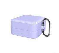 Funda protectora para auriculares, carcasa suave a prueba de golpes, a prueba de polvo, funda de silicona con mosquetón para auriculares Timekettle W4 Pro (morado)
