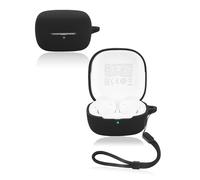 Funda protectora para auriculares inalámbricos Baseus Bass BD1, funda de silicona suave con cordón, agradable al tacto y duradero, color negro