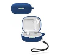 Funda protectora para auriculares inalámbricos JBL Wave Flex 2, funda de silicona suave impermeable, a prueba de golpes y resistente a los arañazos, ideal para la protección diaria, color azul