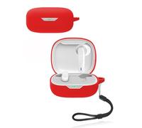 Funda protectora para auriculares inalámbricos JBL Wave Flex 2, funda de silicona suave impermeable, a prueba de golpes y resistente a los arañazos, ideal para protección diaria, color rojo