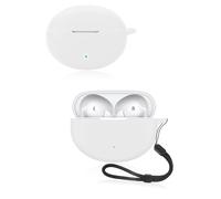 Funda protectora para auriculares inalámbricos OnePlus Nord Buds 3, funda de silicona suave con cordón, agradable al tacto y duradero, color blanco