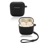 Funda protectora para auriculares inalámbricos Sennheiser ACCENTUM abiertos, funda de silicona suave con cordón, agradable al tacto y duradero, color negro