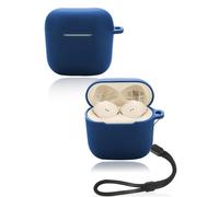Funda protectora para auriculares inalámbricos Sennheiser ACCENTUM abiertos, funda de silicona suave con cordón, agradable al tacto y duradero, color azul