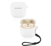 Funda protectora para auriculares inalámbricos Sennheiser ACCENTUM abiertos, funda de silicona suave con cordón, agradable al tacto y duradero, color blanco