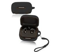 Funda protectora para auriculares inalámbricos Soundcore P30i, funda de silicona suave con cordón, agradable al tacto y duradero, color negro