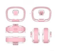Funda protectora para auriculares JBL Vibe Beam 2 Wave 200TWS - para auriculares TPU con llavero, bolsa de almacenamiento resistente al agua, color blanco (rosa)