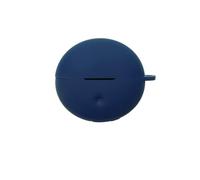Funda protectora para auriculares OPPO Enco Clip2 de silicona suave, a prueba de golpes, antiarañazos, funda de carga con llavero (azul marino)