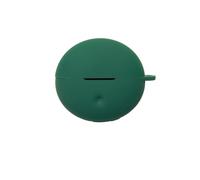 Funda protectora para auriculares OPPO Enco Clip2 de silicona suave, a prueba de golpes, antiarañazos, funda de carga con llavero (verde oscuro)
