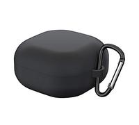 Funda Protectora para Auriculares para Samsung Galaxy Buds Live Bud 2 Buds Pro Funda de Silicona portátil Resistente a los arañazos Golpes Polvo y Mate con mosquetón (Black)