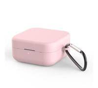 Funda Protectora para Auriculares para Xiaomi Mi Air 2 SE, Funda portátil de Silicona para Auriculares con Llavero, Organizador de Accesorios para teléfono móvil (Rosa)