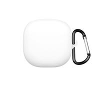 Funda protectora para auriculares SHOKZ OpenFit 2+ T921 de silicona suave, a prueba de golpes y polvo, con mosquetón (blanco)
