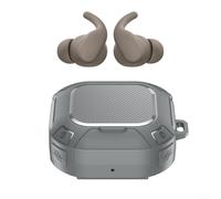 Funda protectora para beats for powerbeats Fit con clip de bloqueo y soporte, para TPU a prueba de golpes que soporta carga con cable, auriculares seguros (gris)