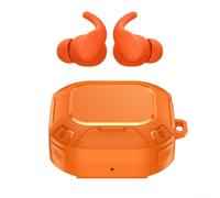 Funda protectora para beats for powerbeats Fit con clip de bloqueo y soporte, para TPU a prueba de golpes, soporta carga con cable, auriculares seguros (naranja)