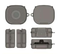 Funda protectora para Beats Powerbeats Fit, cubierta de TPU anticaídas con marco de triple protección, a prueba de golpes, resistente al sudor, funda de transporte rígida (gris)