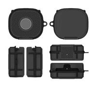 Funda protectora para Beats Powerbeats Fit, cubierta de TPU anticaídas con marco de triple protección, a prueba de golpes, resistente al sudor, funda de transporte rígida (negro)