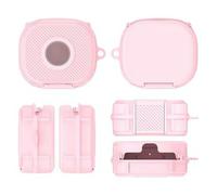 Funda protectora para Beats Powerbeats Fit, cubierta de TPU anticaídas con marco de triple protección, a prueba de golpes, resistente al sudor, funda de transporte rígida (rosa)