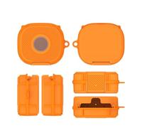 Funda protectora para Beats Powerbeats Fit - Funda de TPU a prueba de golpes y caídas con gancho (naranja)