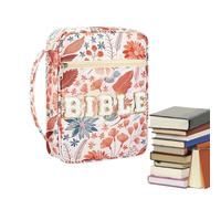 Funda Protectora Para Biblias - Funda de Libro de Biblia con Estampado Floral | Portátil Con Cremallera Grande, Bolsillo Protector Para Estudios, Transporte A Iglesia Y Viajes Al Aire Libre