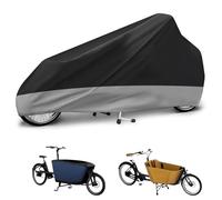 Funda protectora para bicicleta de carga, impermeable, de tela Oxford 420D, para bicicletas de una sola pista, resistente a la lluvia, resistente a los rayos UV y a la rotura, 285 x 65 x 115 cm