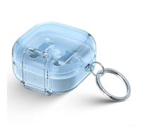 Funda protectora para Buds4 Pro 5,8 cm (tamaño compacto) (azul translúcido) | Para híbrido para material de TPU y PC, panel trasero transparente, fórmula que no amarillea, bordes elevados