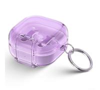 Funda protectora para Buds4 Pro 5,8 cm (tamaño compacto) (morado | Para híbrido para material de TPU y PC, panel trasero transparente, fórmula que no amarillea, bordes elevados