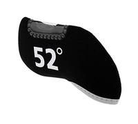 Funda protectora para cabeza de palo de golf de hierro de 52 grados, color negro