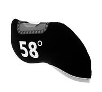 Funda protectora para cabeza de palo de golf de hierro de 58 grados, color negro