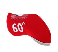 Funda protectora para cabeza de palo de golf de hierro de 60 grados, color rojo