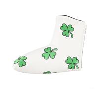 Funda protectora para cabeza de putter de golf para hombre, gorra protectora de piel sintética con hermoso patrón, accesorio de club resistente al desgaste para viajes de golf (blanco)