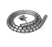 Funda protectora para cables en espiral, Organizador de cables en espiral, 1 metro, multicolor, diámetro interior de 8-20 mm(Silver gray,8mm inside diameter)