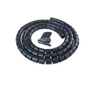 Funda protectora para cables en espiral, Organizador de cables en espiral, 1 metro, multicolor, diámetro interior de 8-20 mm(Black,8mm inside diameter)