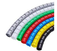 Funda protectora para cables en espiral, Plastic Spiral Wire Protector 8-22mm Multicolor 2 meters(Green,22mm Inside Diameter)