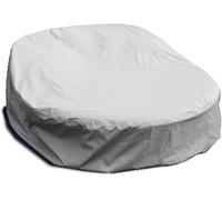 Funda protectora para cama de jardín | Ø 225 x 55/80 cm | Poliéster tejido Oxford 600D, color: gris