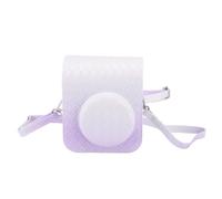 Funda Protectora para Cámara, Bolsa de Cámara Instantánea Estuche Protector de Cámara Suave a Prueba de Lluvia de Cuero PU con Correa para el Hombro para Fujifilm Instax Mini 12