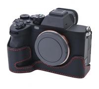 Funda protectora para cámara compatible con cámara Sony a7 IV a7S III A1 A7M4 A7SM3 Alpha 1 A7IV, media funda de piel sintética con apertura inferior y diseño de agarre de mano, almacenamiento