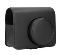 Funda Protectora para Cámara Digital, Portátil, Elegante, Retro, de Piel Sintética, Bolsa de Transporte para Cámara con Correa Ajustable Extraíble Solo para Funda Ancha 400 (Black)