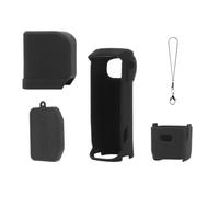Funda protectora para cámara Insta360 Luna Ultra, funda de silicona suave, protector de lente, funda con cuerda antipérdida para Insta360 Luna Ultra, color negro